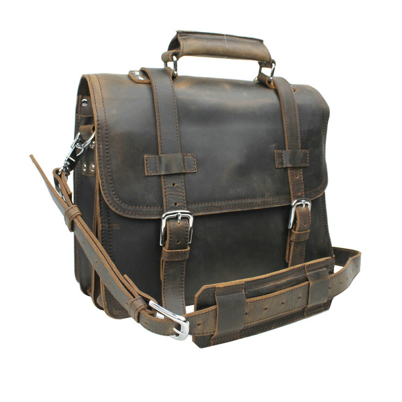 16" 3-tier Pro Leather Briefcase L63DV
